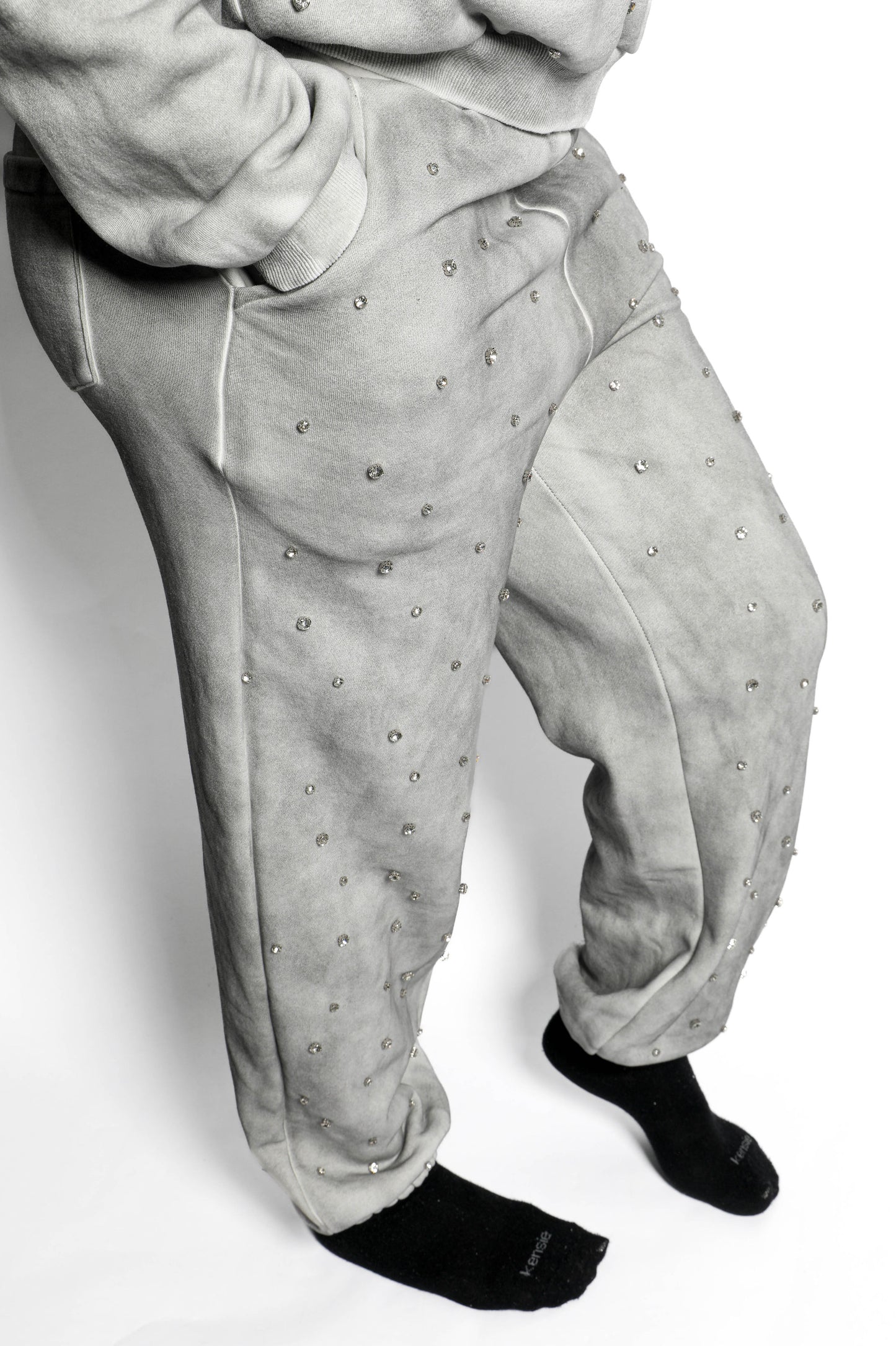 Shine Bright Jogger Set - Two Piece Rhinestone Set