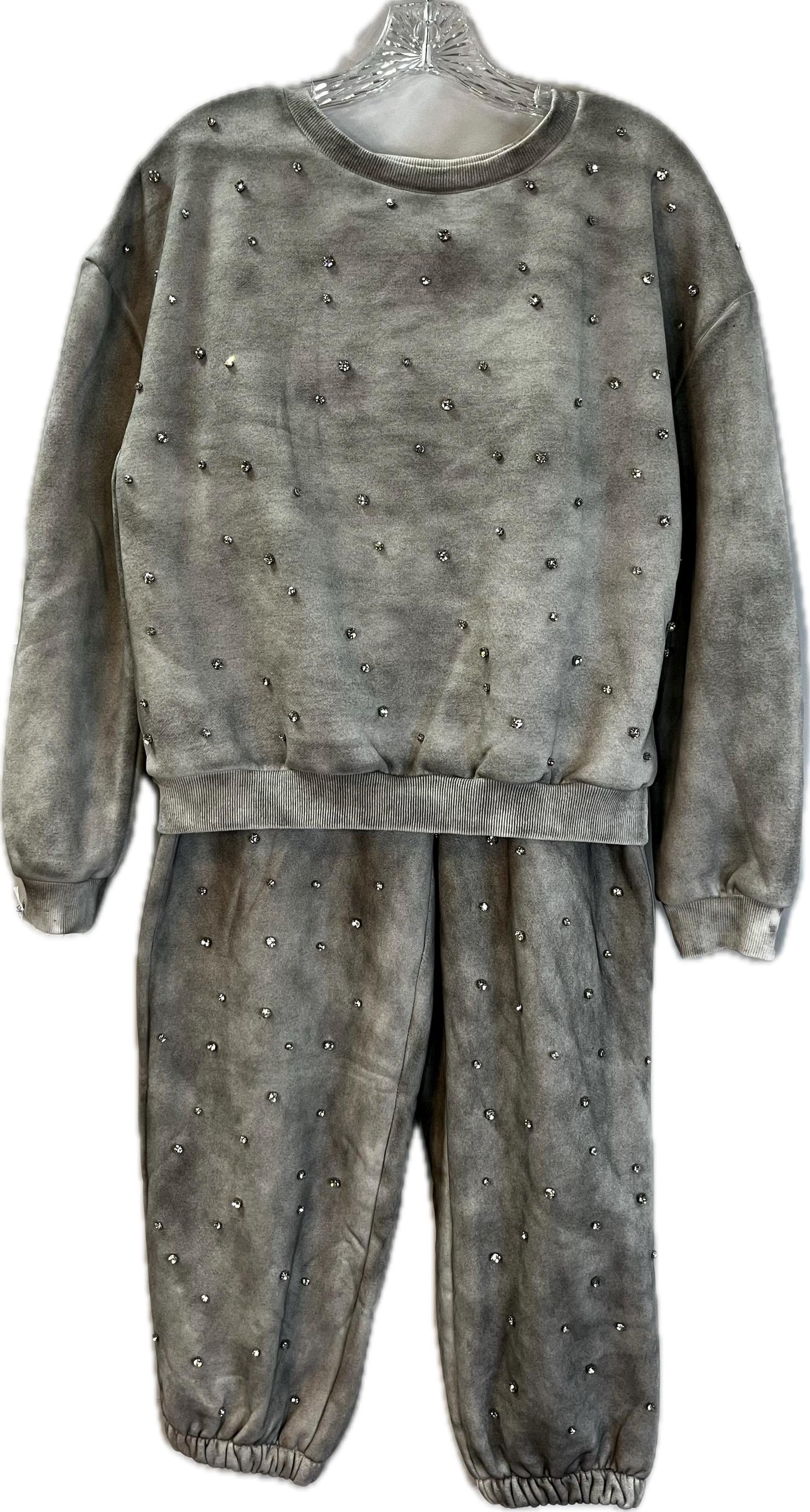 Shine Bright Jogger Set - Two Piece Rhinestone Set