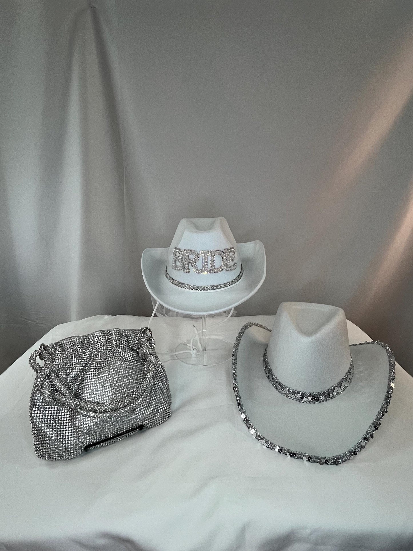 Crystal Clutch Purse with Knot Strap - Wedding set