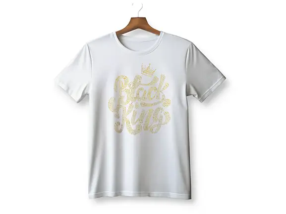 Black King Gildan Rhinestone T-Shirt