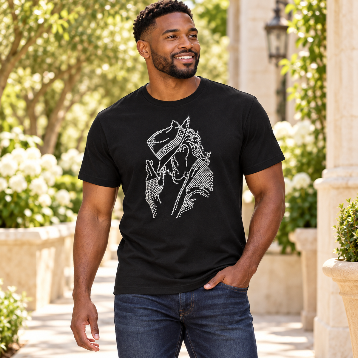 Celebrity Shirts - Celebrity Rhinestone T-Shirt - Michael Jackson Shirt