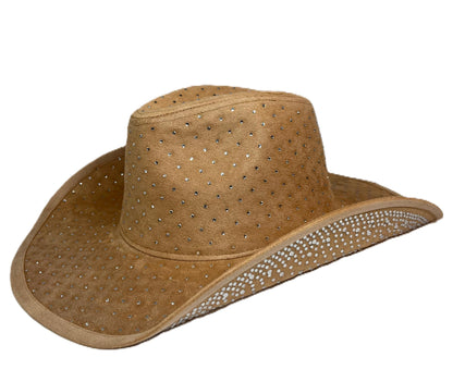 Rhinestone Embellished Cowboy Hat – Western Style Cowboy Hat for Women & Men, Sparkly Rodeo Hat, Country Concert Hat, Glam Cowgirl Hat