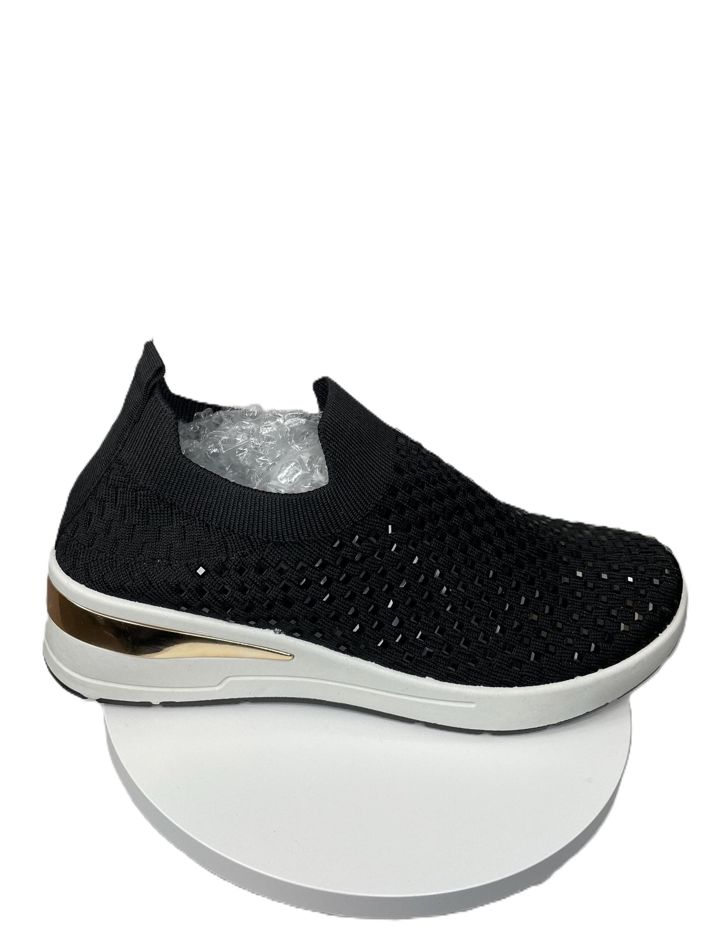 Black Atalina Slip-on With Gold Trim