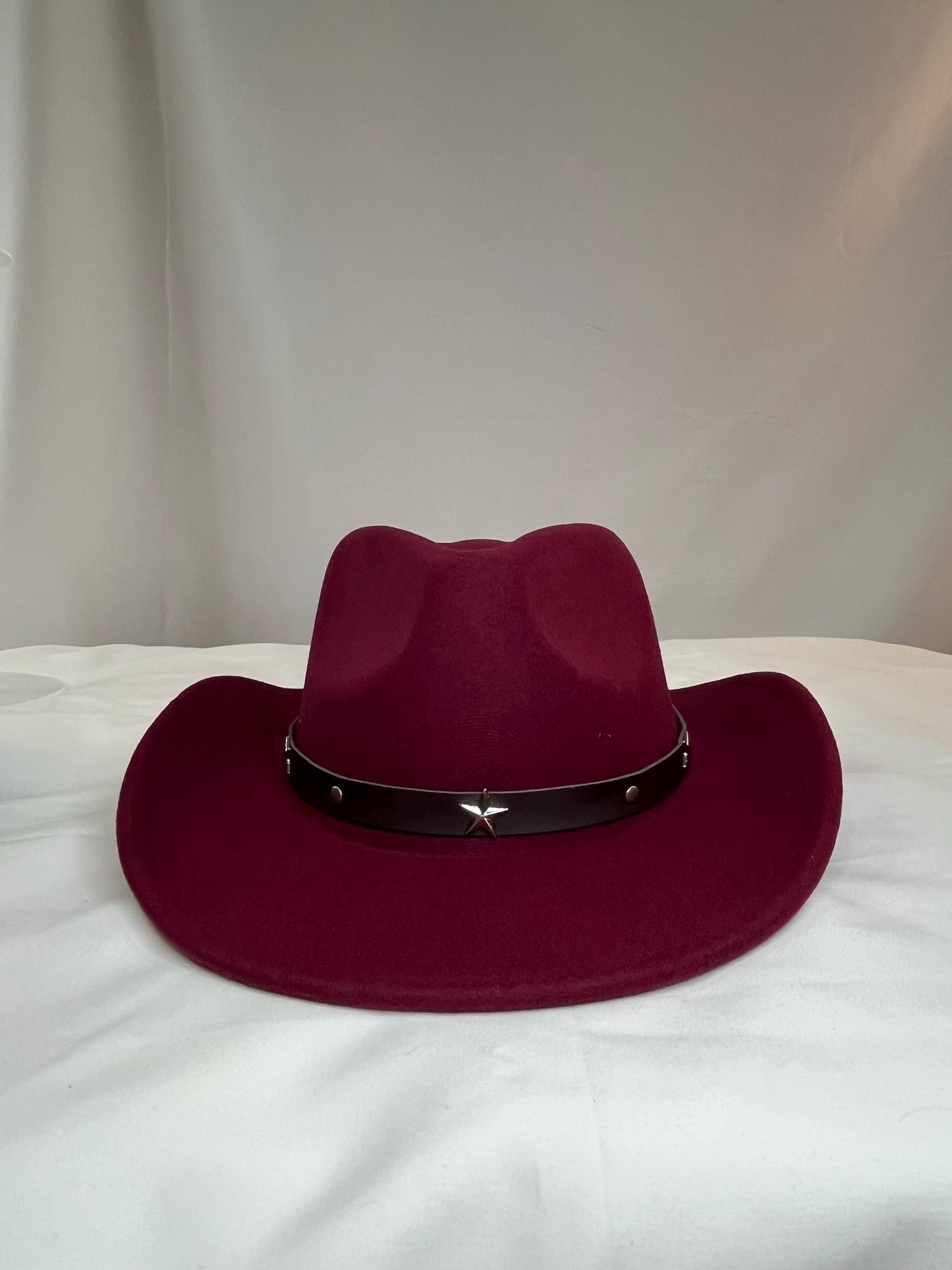 Western Style Cowboy Cowgirl Hat with Star Belt Band - Western Rodeo