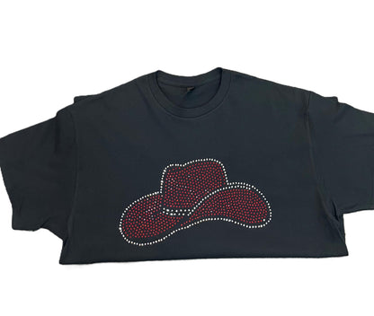 Cowboy Rhinestone Hat T Shirt