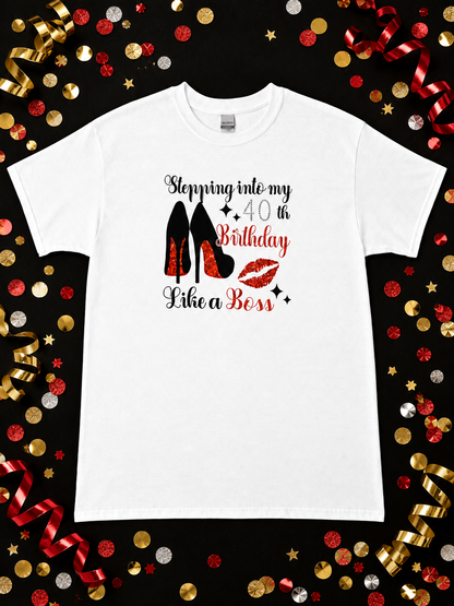 40th Birthday Shirt for Women | Like a Boss Birthday Tee