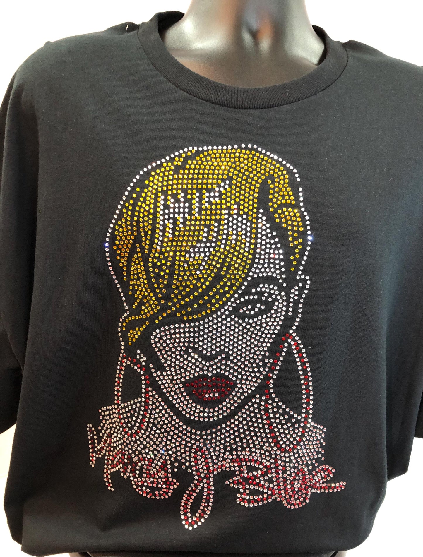 Celebrity Rhinestone T-Shirt - Mary J. Blige Shirt (3 color stones)