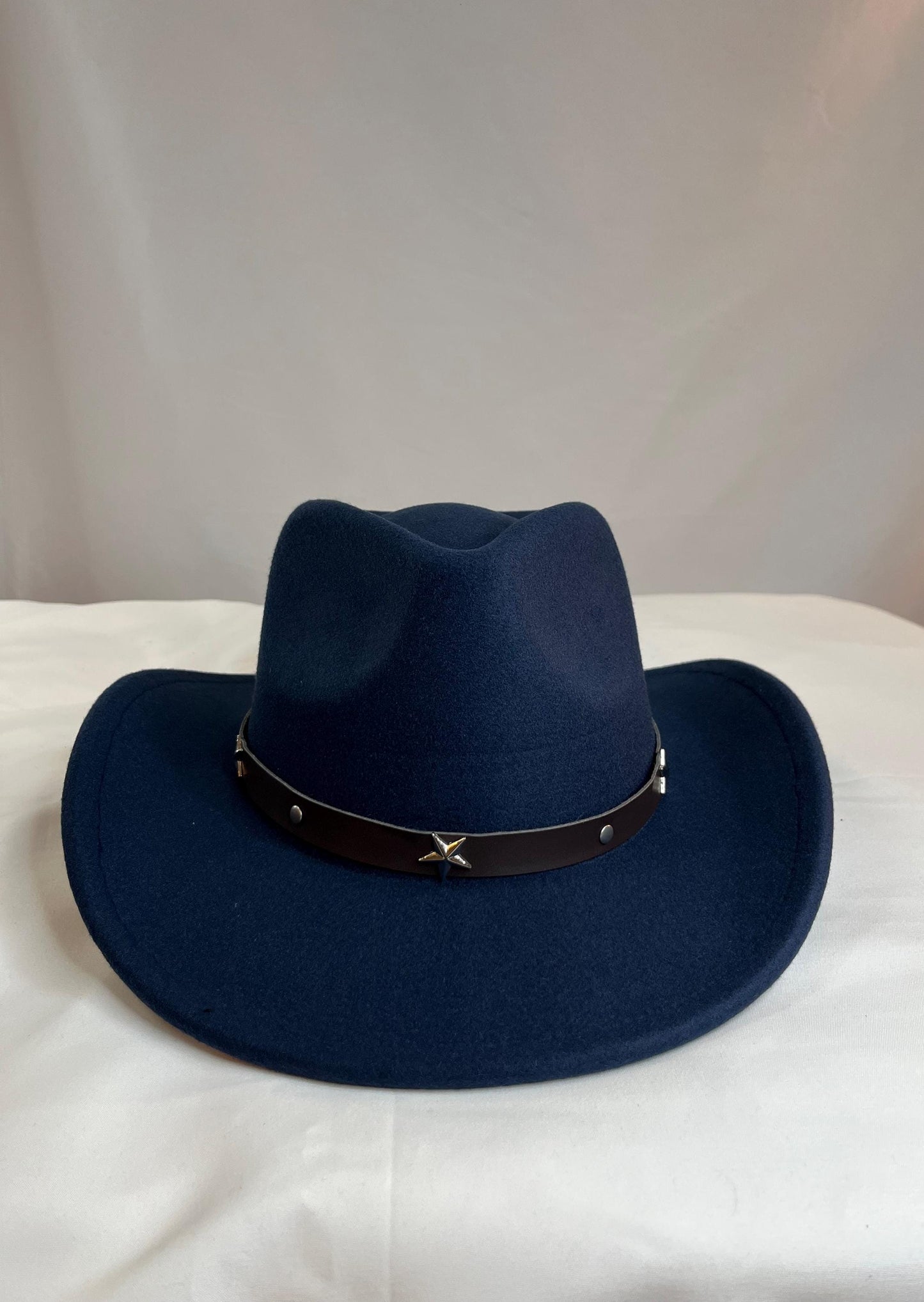 Western Style Cowboy Cowgirl Hat with Star Belt Band - Western Rodeo