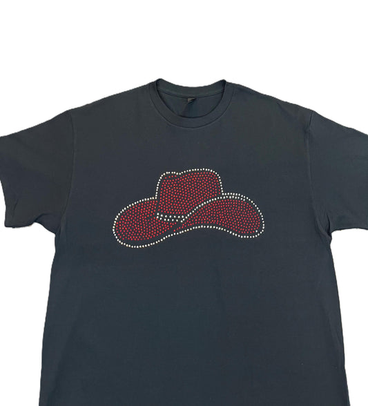 Cowboy Rhinestone Hat T Shirt