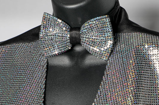 Men's Sequin Vest | Silver or Gold Sparkle Waistcoat | Disco Prom Party Outfit | Shiny Sequin Tuxedo Vest |