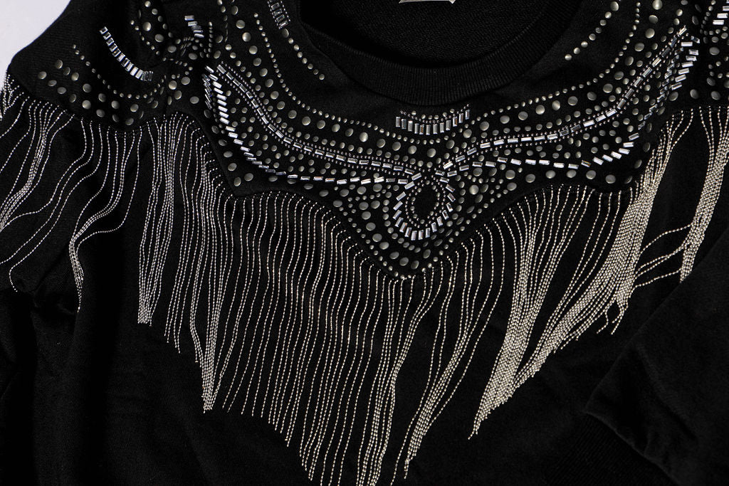 Stones & Metal Fringe Sweatshirt
