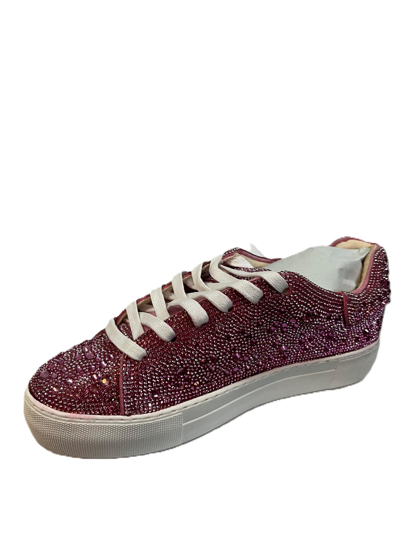 Cozzy Rhinestone Sneakers - Rhinestone Glitter Sneakers | Sparkly Lace-Up Shoes