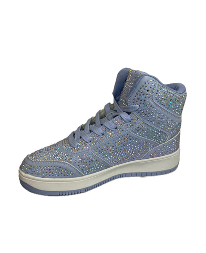 Liliana Rhinestone High Top Sneakers – Sparkly Bling Shoes for Women & Men | Colorful Statement Shoes | Crystal Studded Sneakers