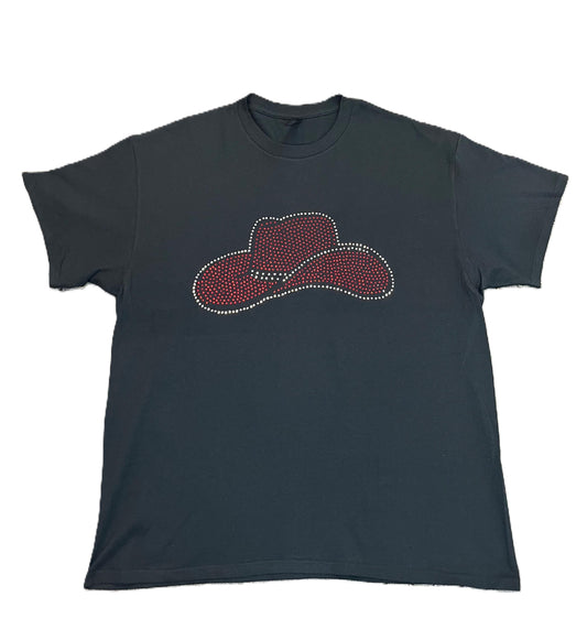 Cowboy Rhinestone Hat T Shirt