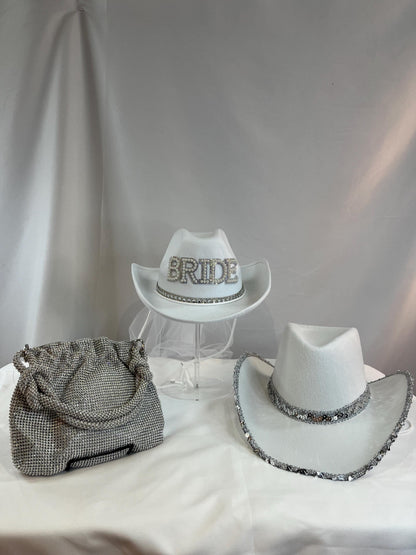 Crystal Clutch Purse with Knot Strap - Wedding set