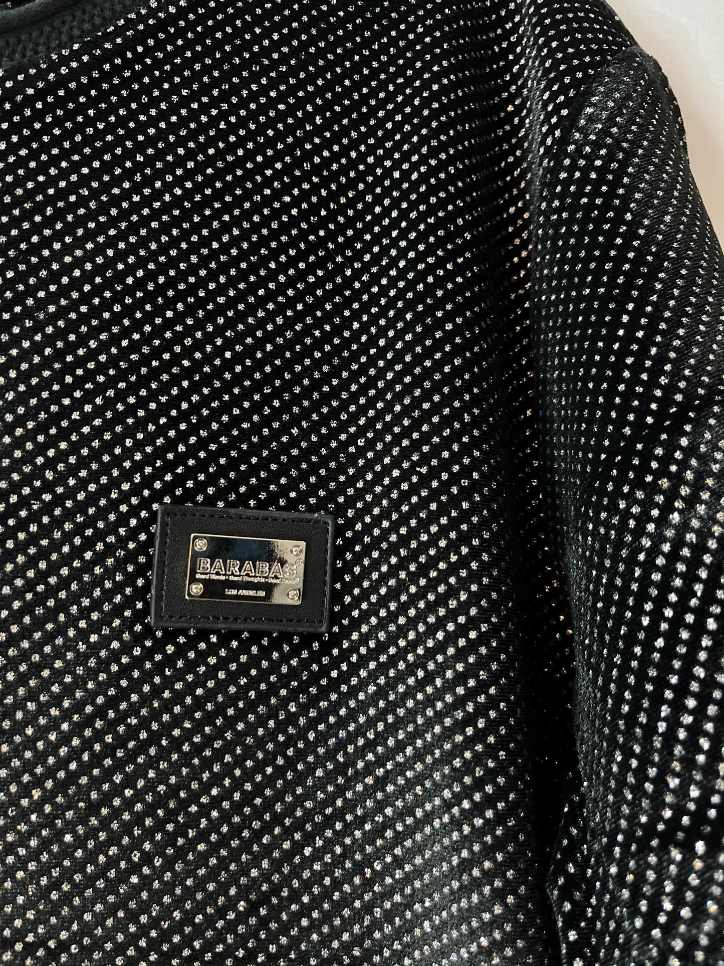 Men's Black Sparkle TShirt | Barabas Luxe Streetwear | Party Clubwear Bling Shirt | Short Sleeve Tee | Shiny Party Shirt | Luxury Streetwear