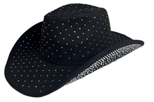 Rhinestone Embellished Cowboy Hat – Western Style Cowboy Hat for Women & Men, Sparkly Rodeo Hat, Country Concert Hat, Glam Cowgirl Hat