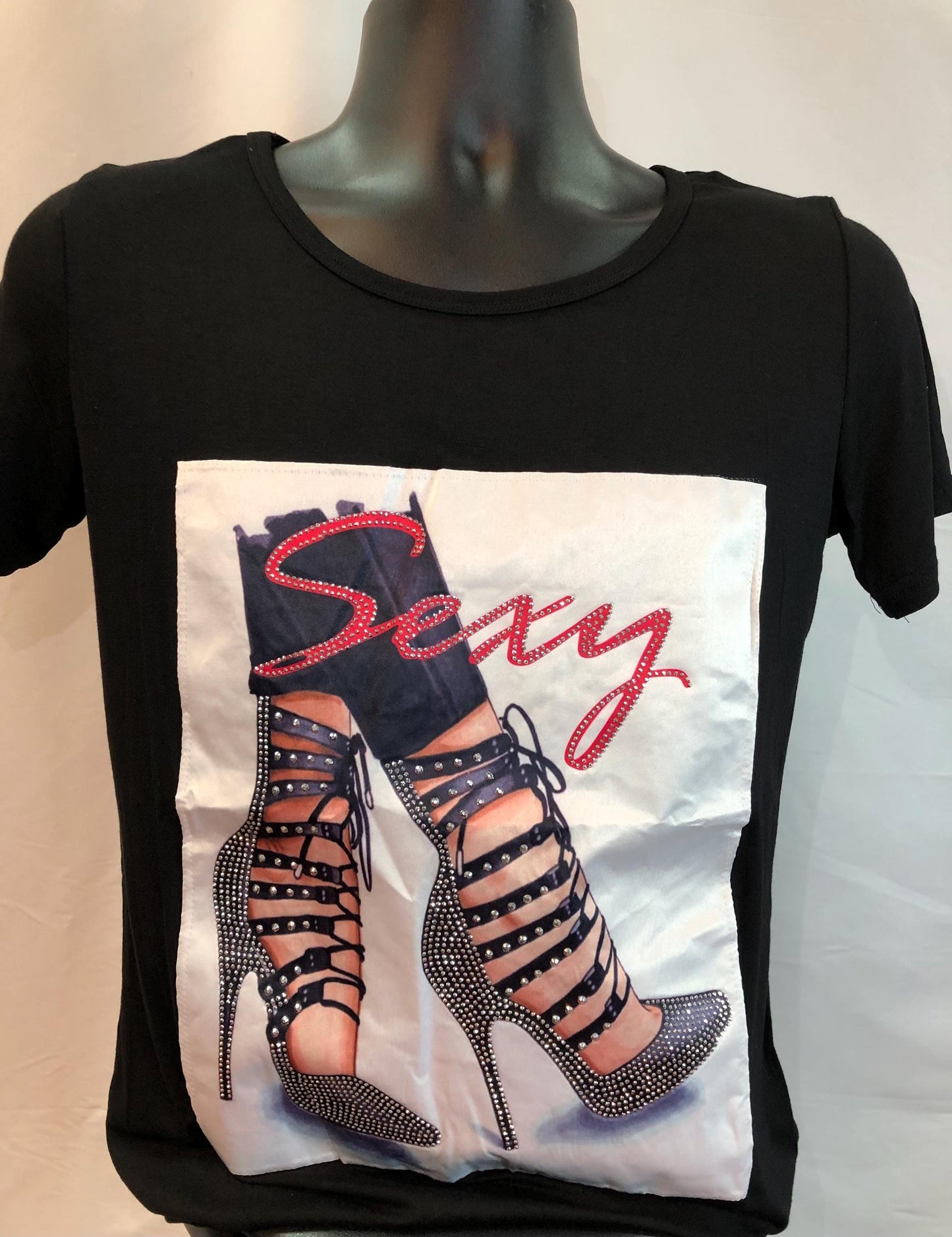 Dream, Sexy, Queen - Rhinestone bling trendy shirts for women