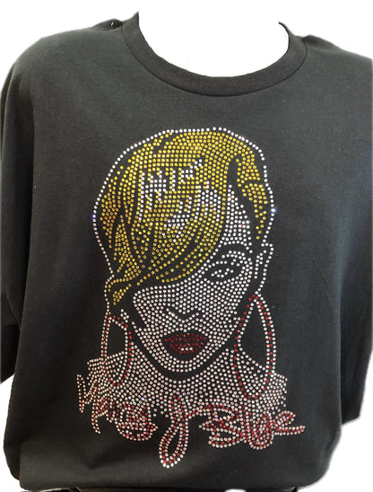 Celebrity Rhinestone T-Shirt - Mary J. Blige Shirt (3 color stones)