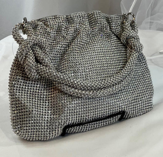 Crystal Clutch Purse with Knot Strap - Wedding set