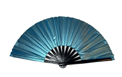 Large Print Colorful Ombre Rainbow Handheld Fan Line Dance Rodeo Fan