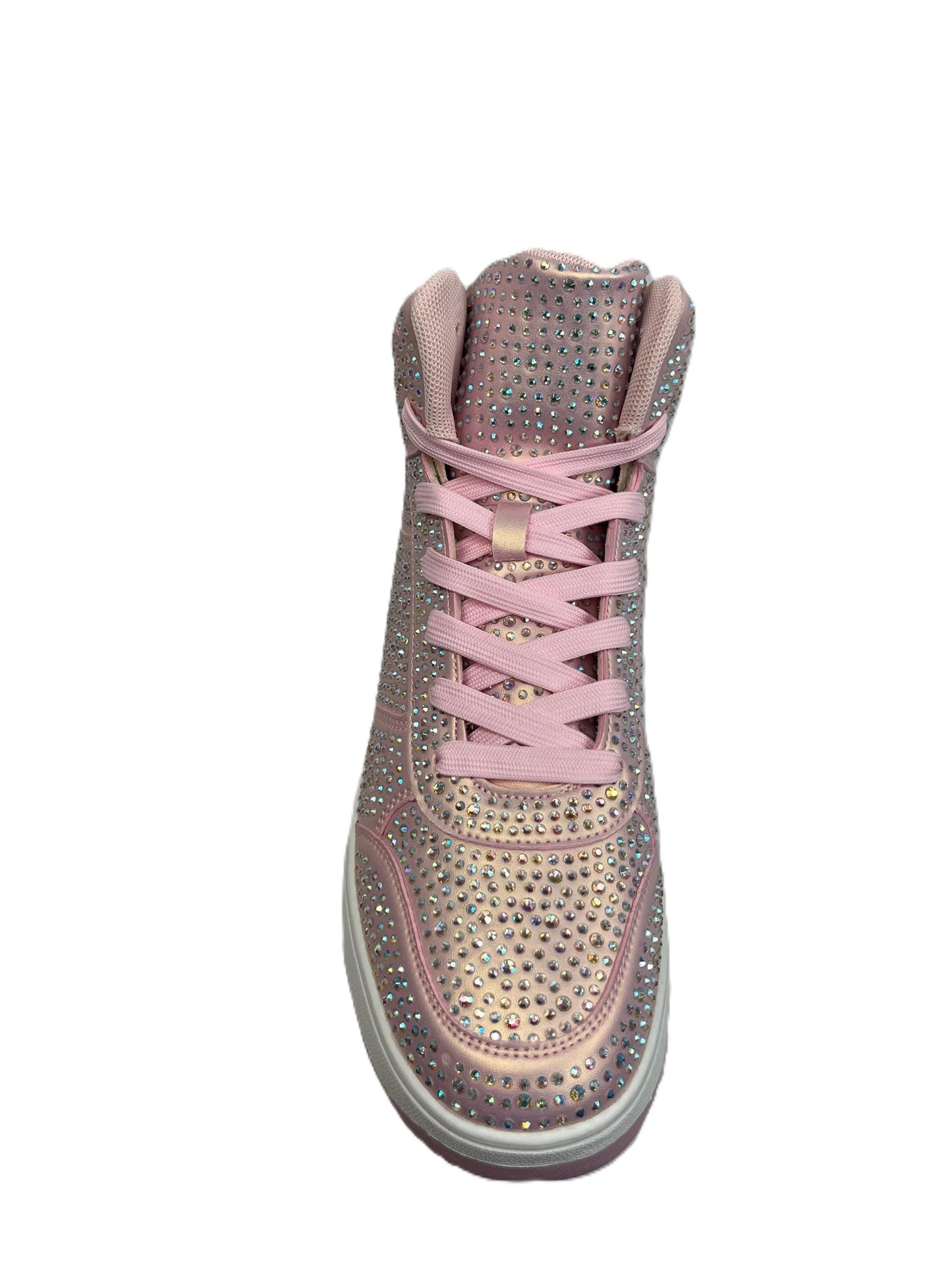 Liliana Rhinestone High Top Sneakers – Sparkly Bling Shoes for Women & Men | Colorful Statement Shoes | Crystal Studded Sneakers