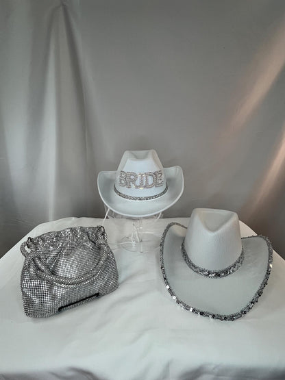 Crystal Clutch Purse with Knot Strap - Wedding set