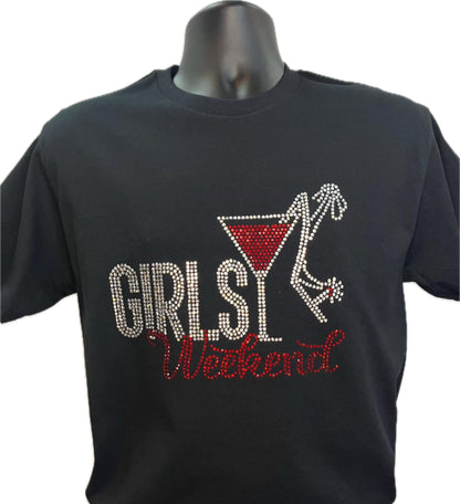 Girls Weekend - Girls Trip Womens Rhinestone Shirt