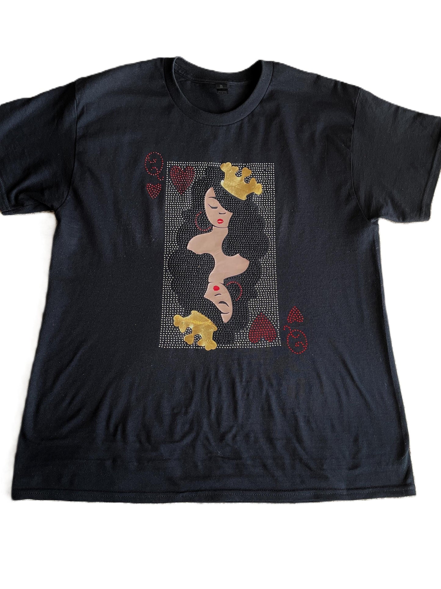 Queen of Hearts Rhinestone T Shirt