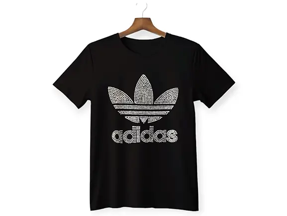 Adidas Rhinestone Gildan T-shirt