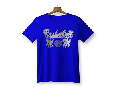 Basketball Mom Rhinestone-Sequence T-Shirt