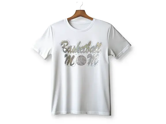 Basketball Mom Rhinestone-Sequence T-Shirt