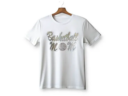 Basketball Mom Rhinestone-Sequence T-Shirt