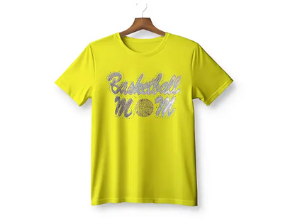 Basketball Mom Rhinestone-Sequence T-Shirt