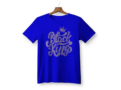 Black King Gildan Rhinestone T-Shirt