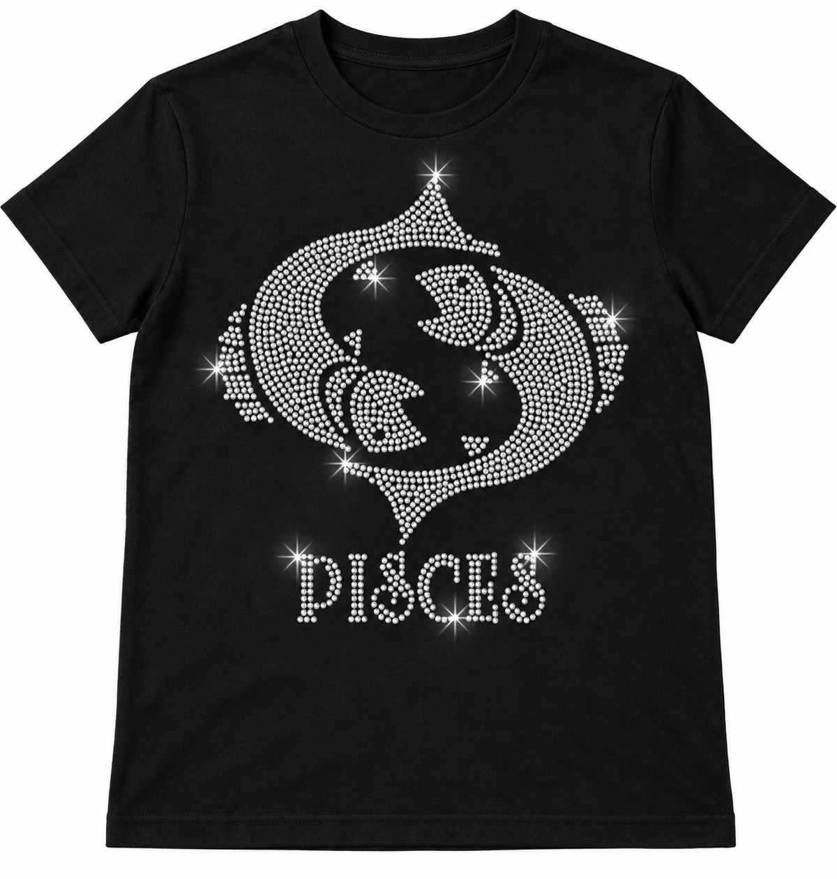 Bling Zodiac Rhinestone Figure Graphic T-Shirts