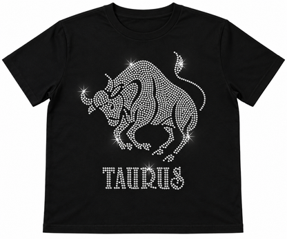Bling Zodiac Rhinestone Figure Graphic T-Shirts