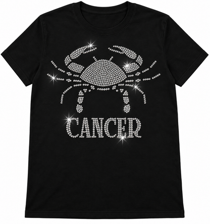 Bling Zodiac Rhinestone Figure Graphic T-Shirts
