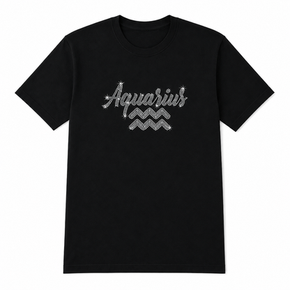 Rhinestone Zodiac T-Shirt | Bling Astrology Graphic Tee