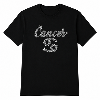 Rhinestone Zodiac T-Shirt | Bling Astrology Graphic Tee