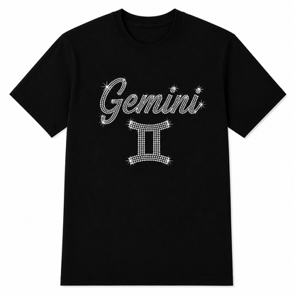 Rhinestone Zodiac T-Shirt | Bling Astrology Graphic Tee