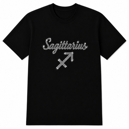 Rhinestone Zodiac T-Shirt | Bling Astrology Graphic Tee