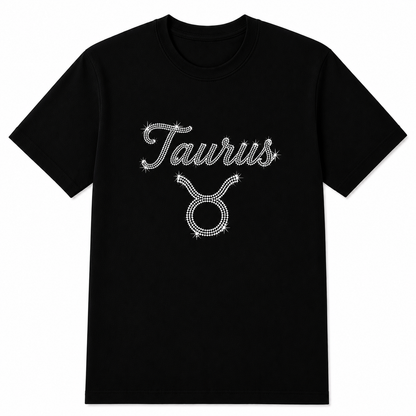 Rhinestone Zodiac T-Shirt | Bling Astrology Graphic Tee