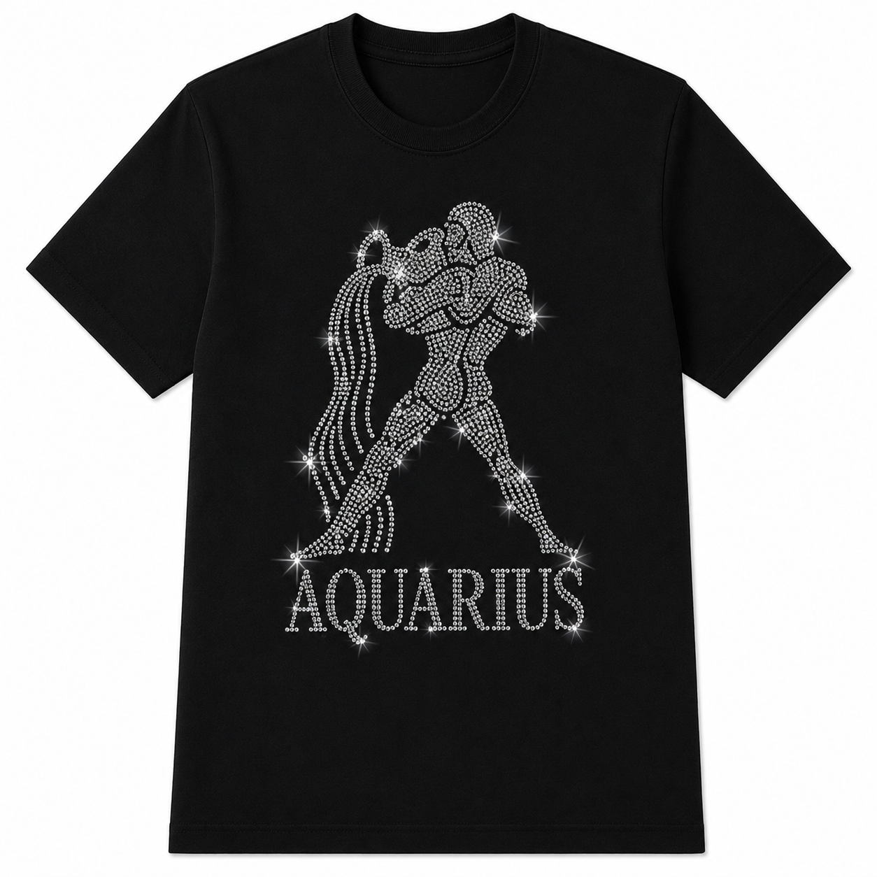 Bling Zodiac Rhinestone Graphic T-Shirts