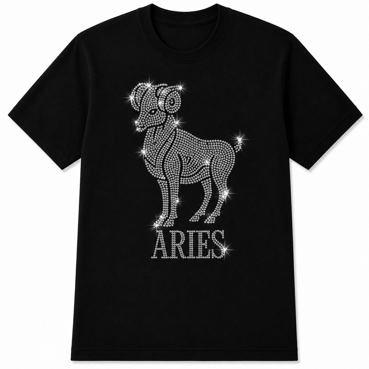 Bling Zodiac Rhinestone Graphic T-Shirts