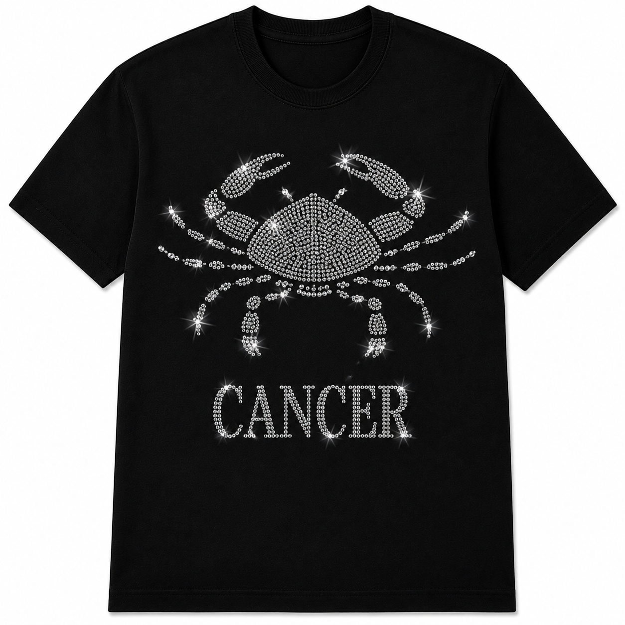 Bling Zodiac Rhinestone Graphic T-Shirts