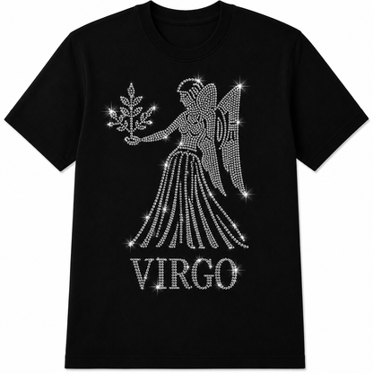 Bling Zodiac Rhinestone Graphic T-Shirts