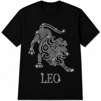 Bling Zodiac Rhinestone Graphic T-Shirts