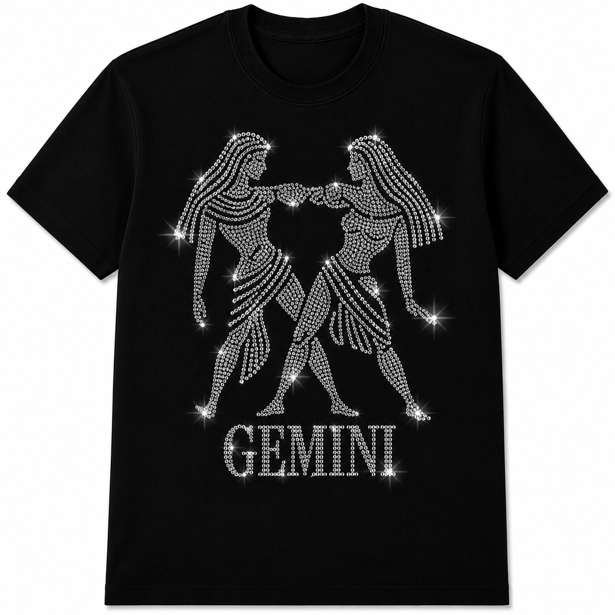 Bling Zodiac Rhinestone Graphic T-Shirts