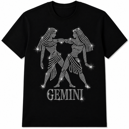 Bling Zodiac Rhinestone Graphic T-Shirts